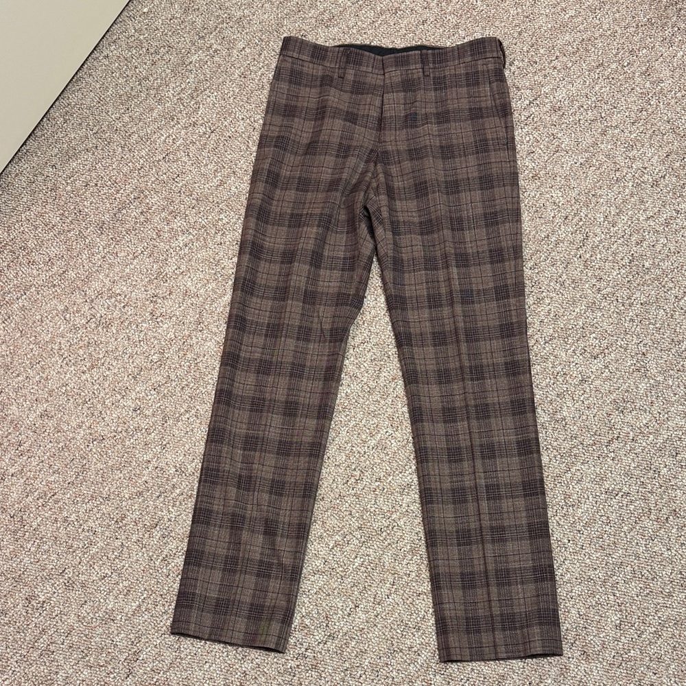 Murano Men's Checkered Brown Pants, size 29x32, like new